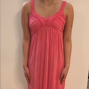 pink maxi dress